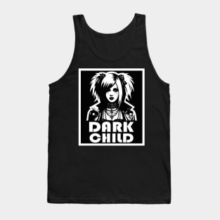 Gothic Rebel Fashion: Edgy Dark Child Portrait Tank Top